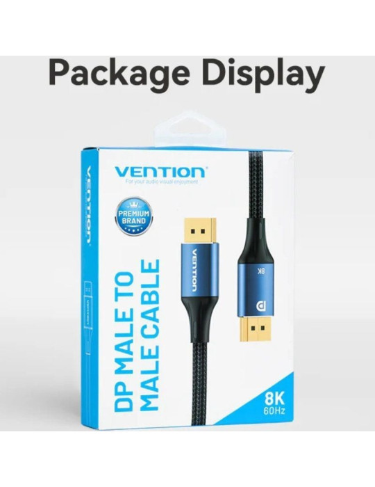 Cable DisplayPort 1.4 8K Vention HCELJ/ DisplayPort Macho - DisplayPort Macho/ 5m/ Azul
