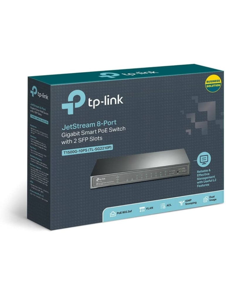 Switch TP-Link Smart Gigabit TL-SG2210P V2 10 Puertos/ RJ-45 10/100/1000 PoE/ SFP