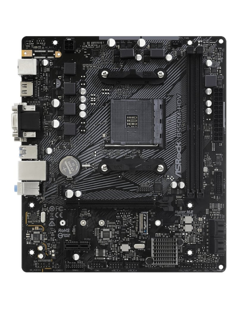 Placa Base Asrock B550M-HDV/ DDR4/ PCIe 4.0/ Socket AM4/ Micro ATX