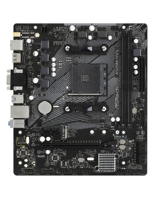 Placa Base Asrock A520M-HVS/ DDR4/ PCIe 3.0/ Socket AM4/ Micro ATX