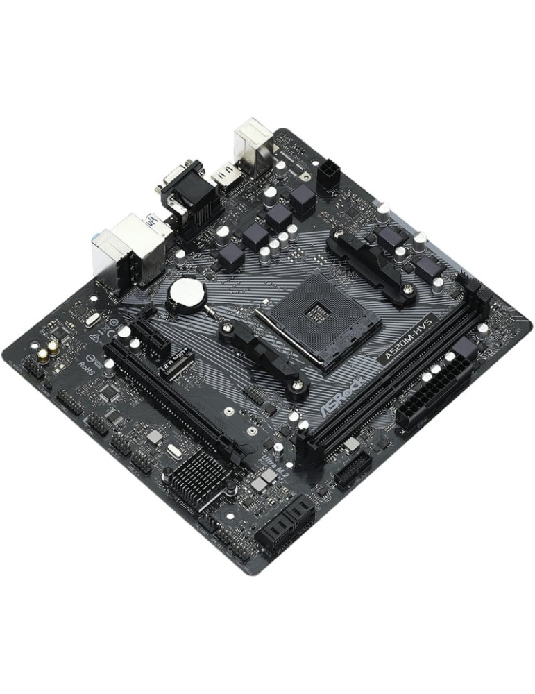 Placa Base Asrock A520M-HVS/ DDR4/ PCIe 3.0/ Socket AM4/ Micro ATX