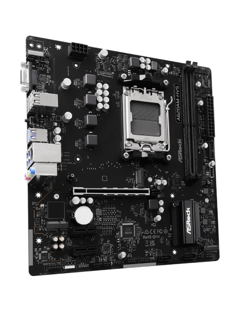 Placa Base Asrock A620AM-HVS/ DDR5/ PCIe 4.0/ Socket AM5/ Micro ATX