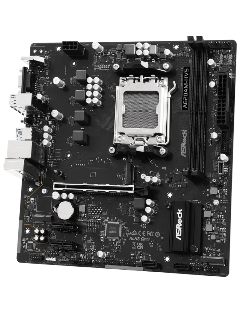Placa Base Asrock A620AM-HVS/ DDR5/ PCIe 4.0/ Socket AM5/ Micro ATX