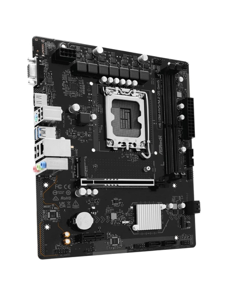 Placa Base Asrock H610M-HVS M2 D5 G5 Socket 1700/ DDR5/ PCIe 5.0/ Micro ATX