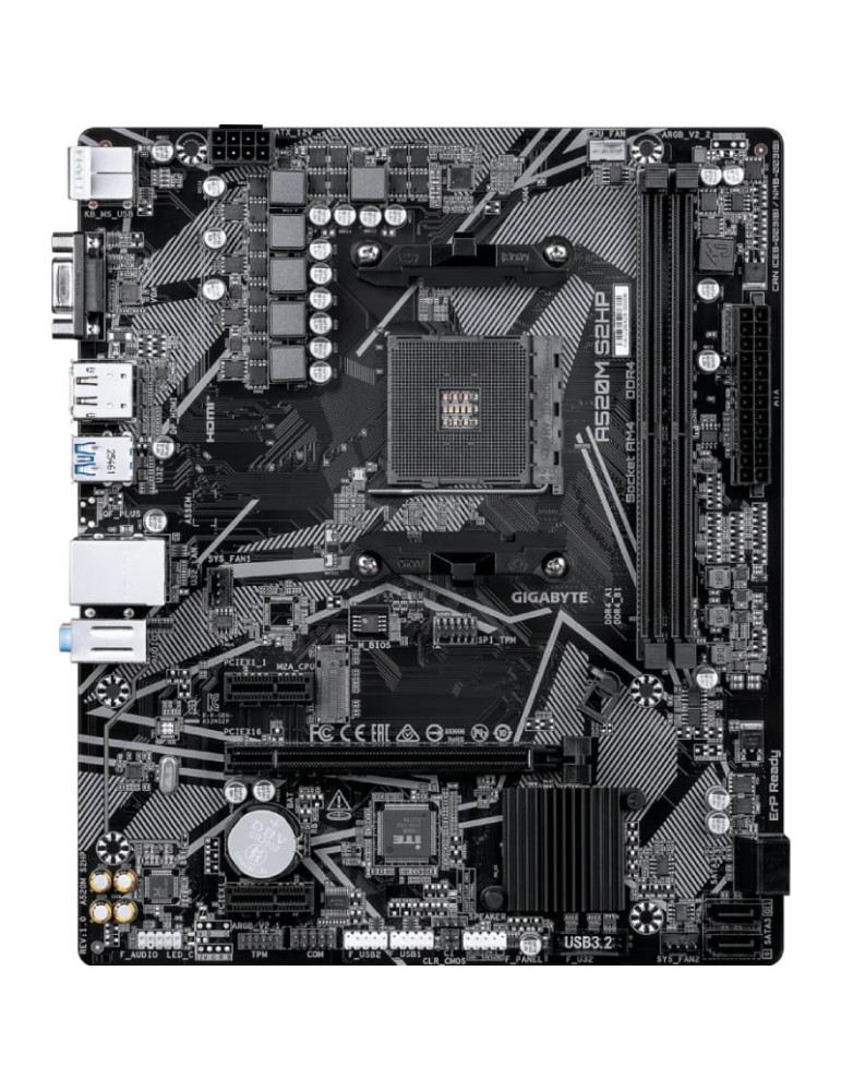 Placa Base Gigabyte A520M S2HP Socket AM4/ DDR4/ PCIe 3.0/ Micro ATX