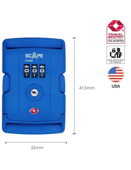 Correa para Maleta con Combinación Scape Travel E0120/ Azul