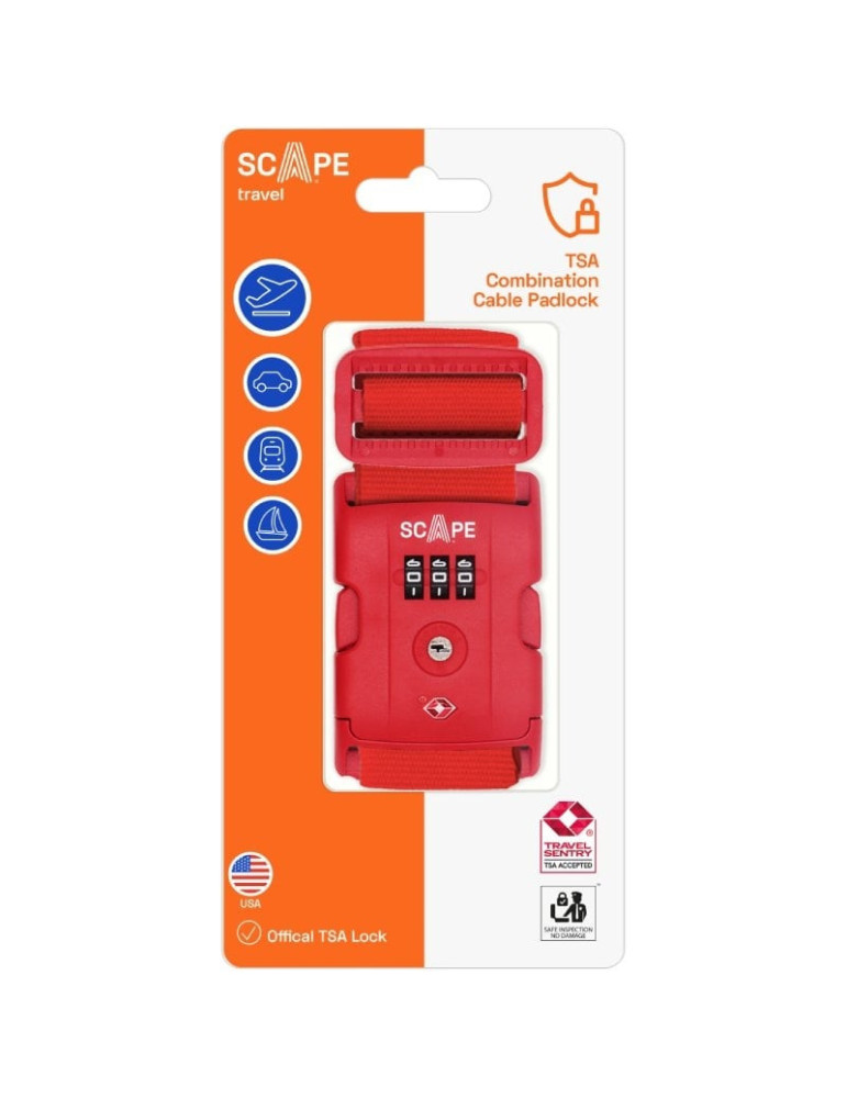 Correa para Maleta con Combinación Scape Travel E0121/ Roja