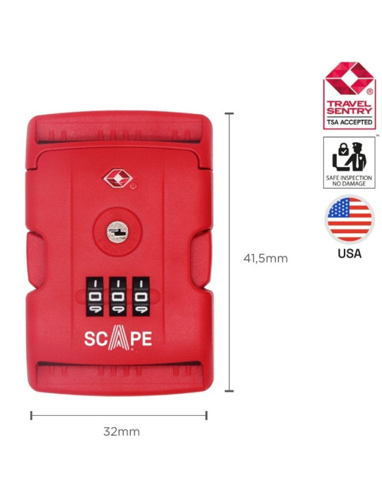 Correa para Maleta con Combinación Scape Travel E0121/ Roja