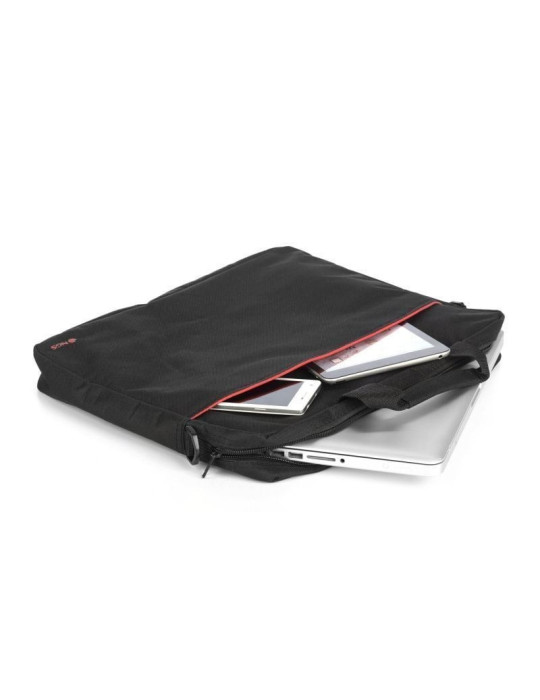 Maletín Monray Enterprise para Portátiles hasta 15.6"/ Negro/ Rojo