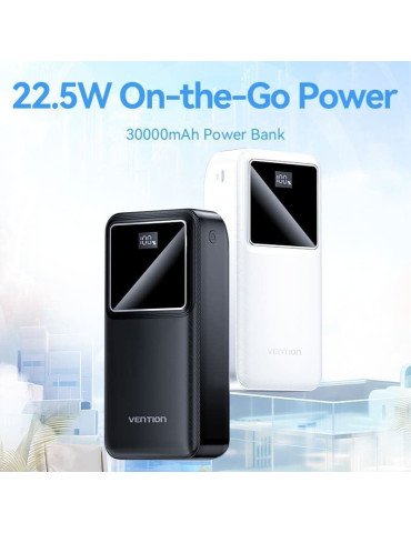 Powerbank 30000mAh Vention FHMW0/ 22.5W/ Blanca 2