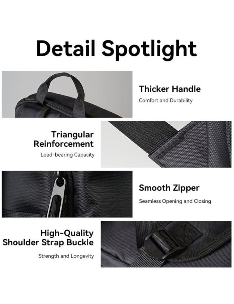 Mochila Vention KROB0 para Portátiles hasta 15.6"/ 19L/ Impermeable/ Negra