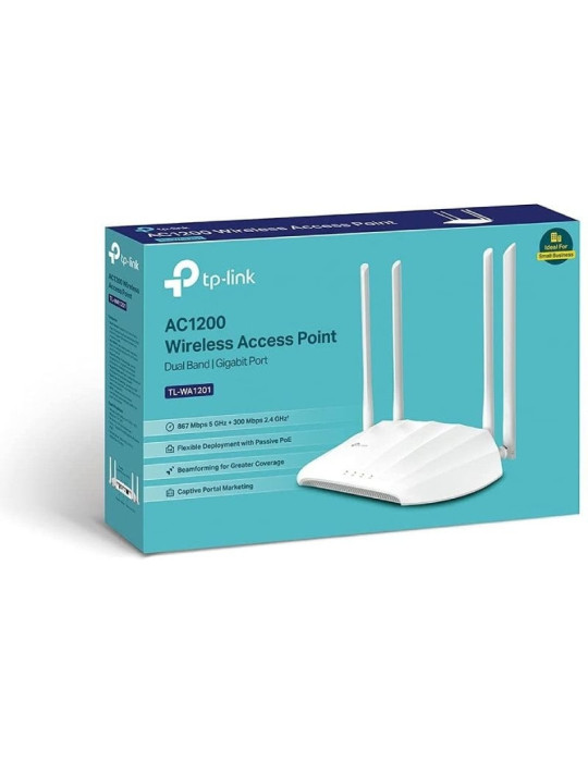 Punto de Acceso Inalámbrico TP-Link TL-WA1201 V2 PoE 1200Mbps/ 2.4GHz 5GHz/ WiFi 802.11b/g/n - 802.11ac/n/a