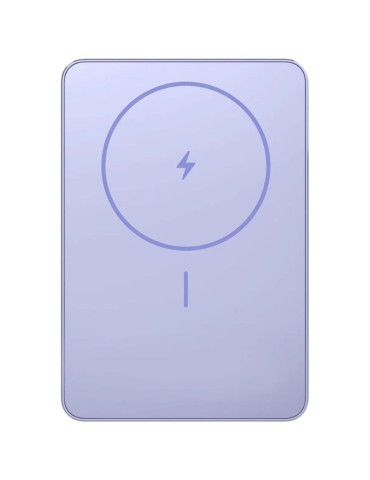 Powerbank 5000mAh Xiaomi Super Slim Magnetic Power Bank 5000/ Wireless/ Púrpura/ Incluye Cable USB Tipo-C
