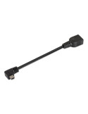 Cable USB 2.0 Aisens A101-0034/ MiniUSB Macho - USB Hembra/ Hasta 2.5W/ 60Mbps/ 15cm/ Negro