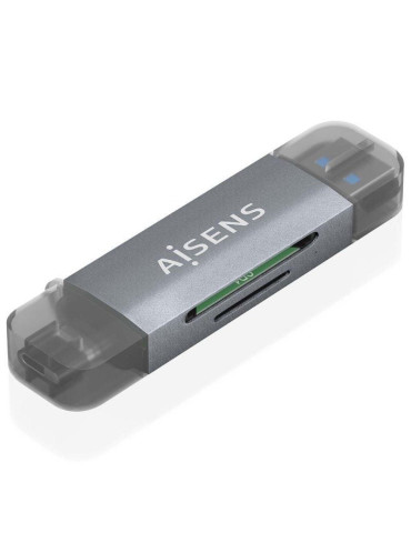 Lector de Tarjetas Externo Aisens ASCR-2AC08-GR/ USB 3.1 2