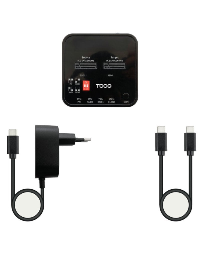 Docking Station para SSD M2 SATA/NVMe TooQ TQDS-201B