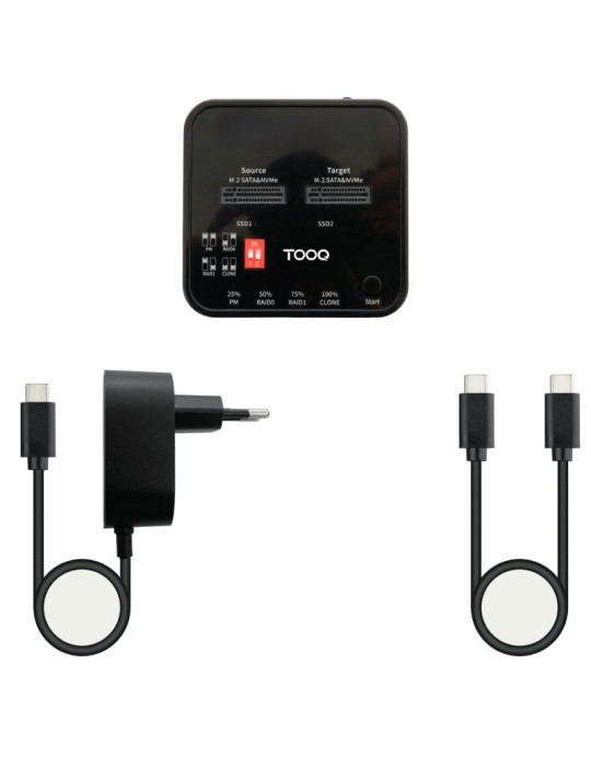 Docking Station para SSD M2 SATA/NVMe TooQ TQDS-201B