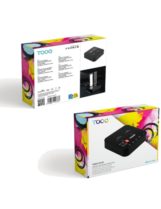 Docking Station para SSD M2 SATA/NVMe TooQ TQDS-201B