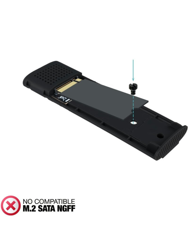 Caja Externa para Disco SSD M.2 NVMe TooQ TQE-2230B/ USB 3.1