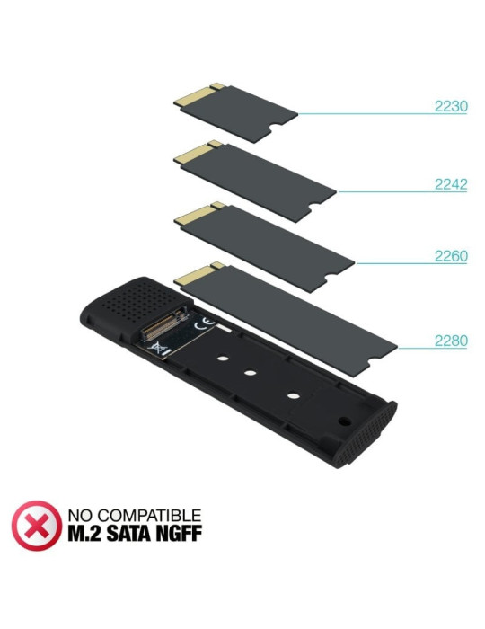 Caja Externa para Disco SSD M.2 NVMe TooQ TQE-2231B/ USB 3.1