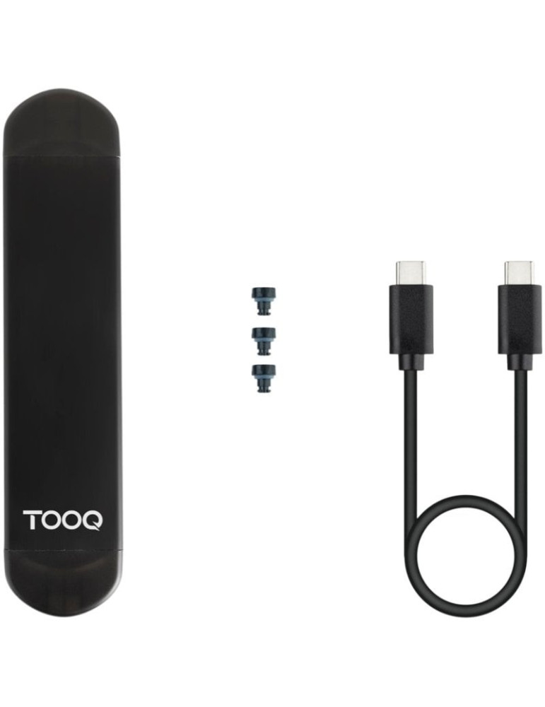 Caja Externa para Disco SSD M.2 NVMe TooQ TQE-2240B/ USB 3.0/ USB Tipo-C 3.2 Gen2