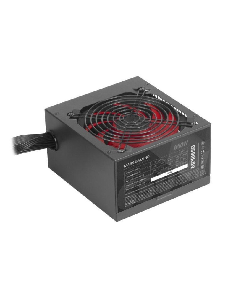 Fuente de Alimentación Mars Gaming MPIII650/ 650W/ Ventilador 12cm