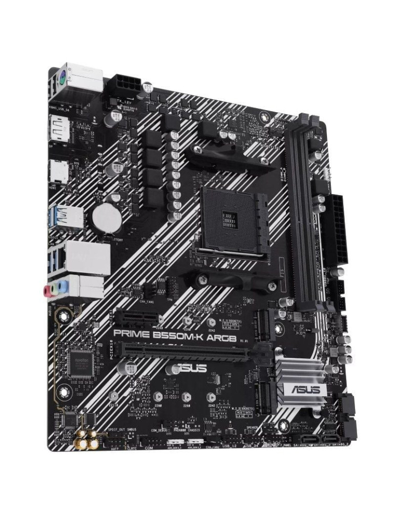 Placa Base Asus Prime B550M-K ARGB Socket AM4/ DDR4/ PCIe 4.0/ Micro ATX