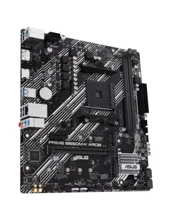 Placa Base Asus Prime B550M-K ARGB Socket AM4/ DDR4/ PCIe 4.0/ Micro ATX