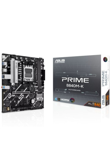 Placa Base Asus Prime B840M-K Socket AM5/ DDR5/ PCIe 4.0/ Micro ATX