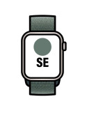 Apple Watch SE/ GPS/ 44mm/ Caja de Aluminio Blanco Estrella/ Correa Loop Deportiva Verde Lago