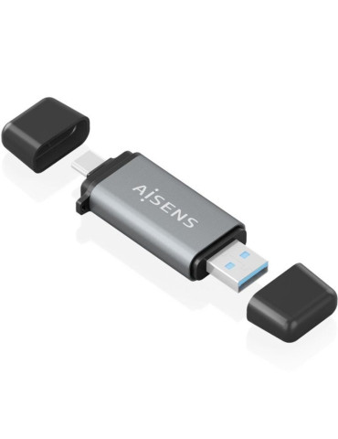 Lector de Tarjetas Externo Aisens ASCR-2AC11-GR/ USB 3.1 2