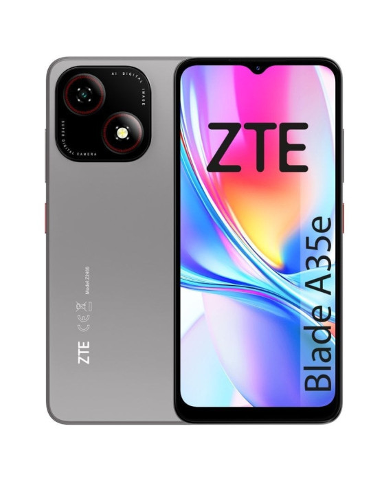 Smartphone ZTE Blade A35E 2GB/ 64GB/ 6.52"/ Gris Oscuro