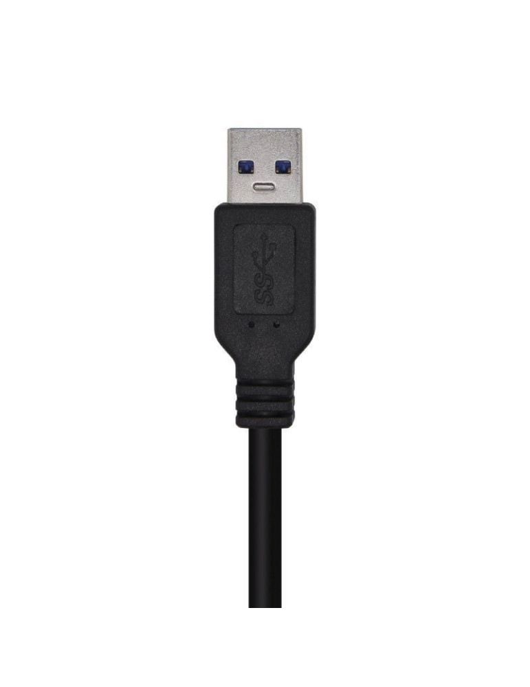 Cable USB 3.0 Aisens A105-0446/ USB Macho - USB Macho/ 1m/ Negro