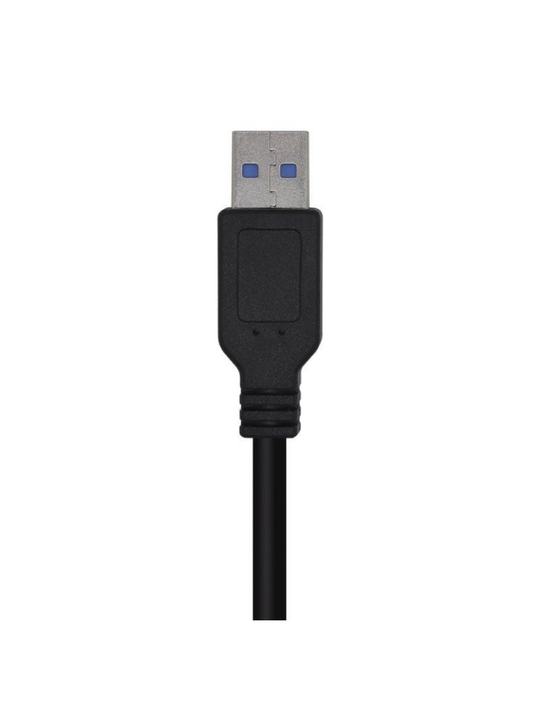 Cable USB 3.0 Aisens A105-0446/ USB Macho - USB Macho/ 1m/ Negro