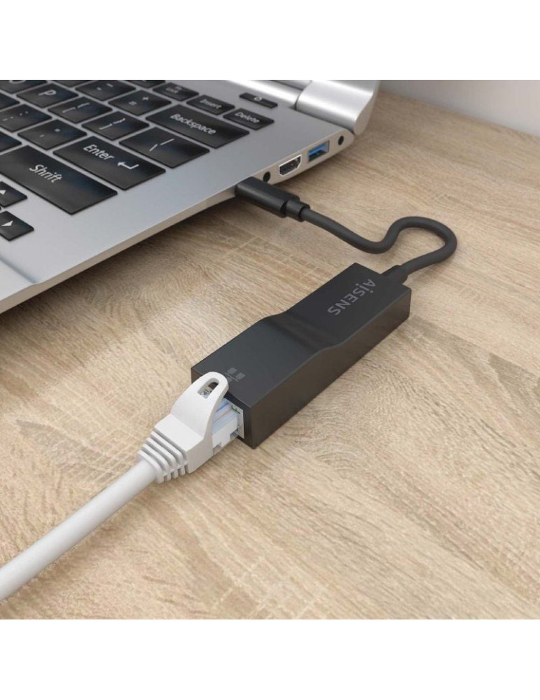 Adaptador USB Tipo-C - RJ45 Aisens A109-0765/ 1000Mbps