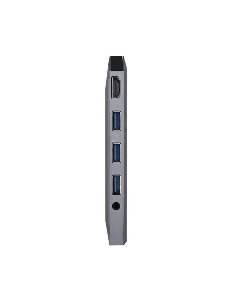 Docking USB Tipo-C Aisens ASUC-9P001-GR/ 1xHDMI 4K/ 3xUSB/ 1xRJ45/ 1xAudio/ 1xLector Tarjetas / 1xUSB Tipo-C PD/ Gris