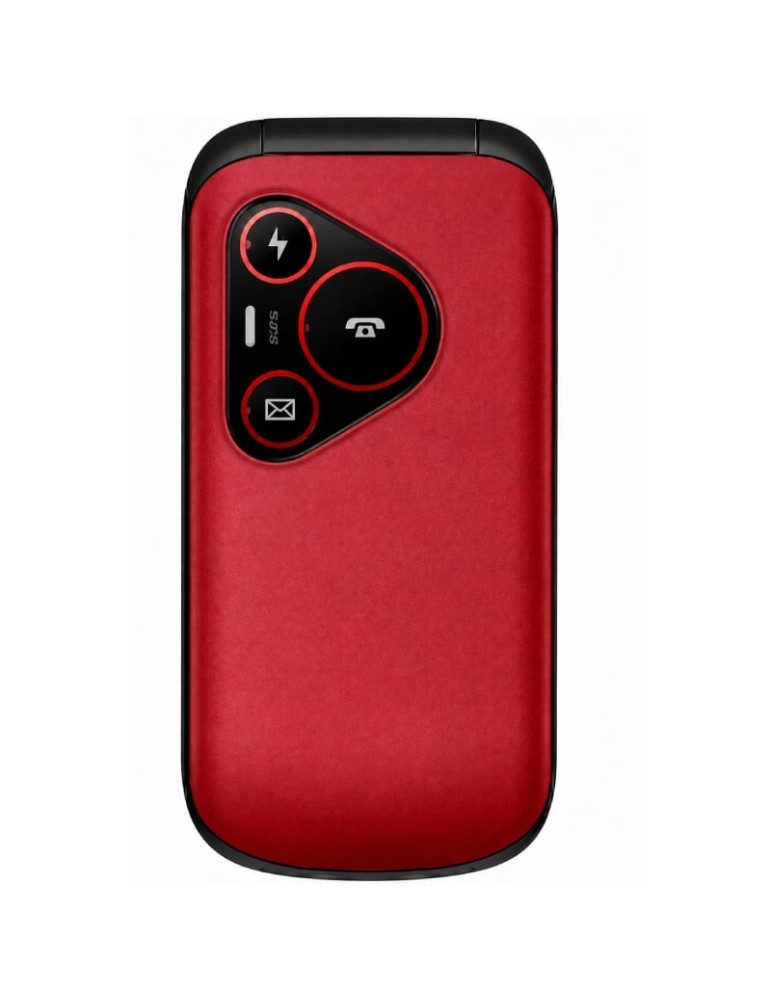Teléfono Móvil Sunstech CELT24 para Personas Mayores/ Rojo