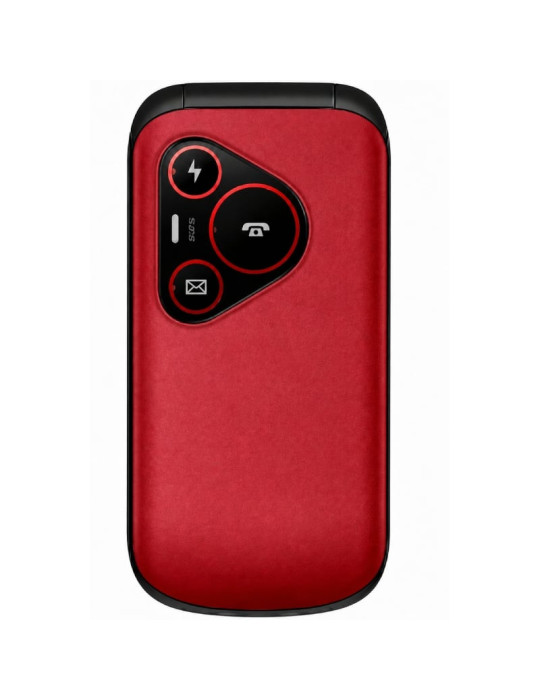 Teléfono Móvil Sunstech CELT24 para Personas Mayores/ Rojo