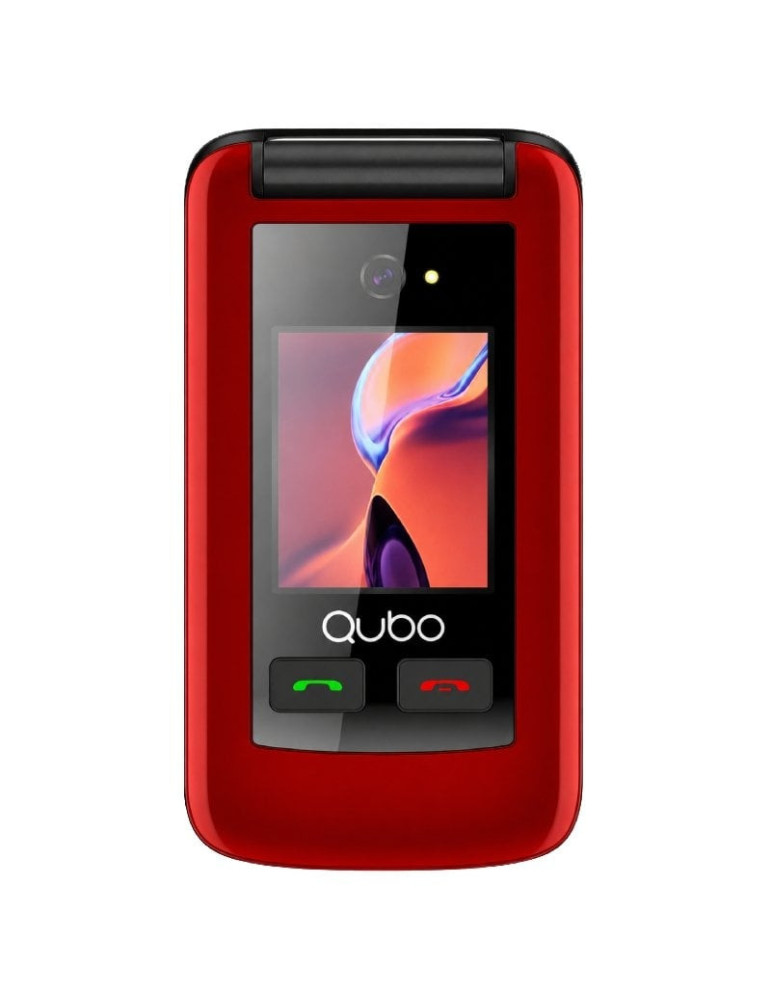 Teléfono Móvil Qubo X-247RDC 4G para Personas Mayores/ Rojo