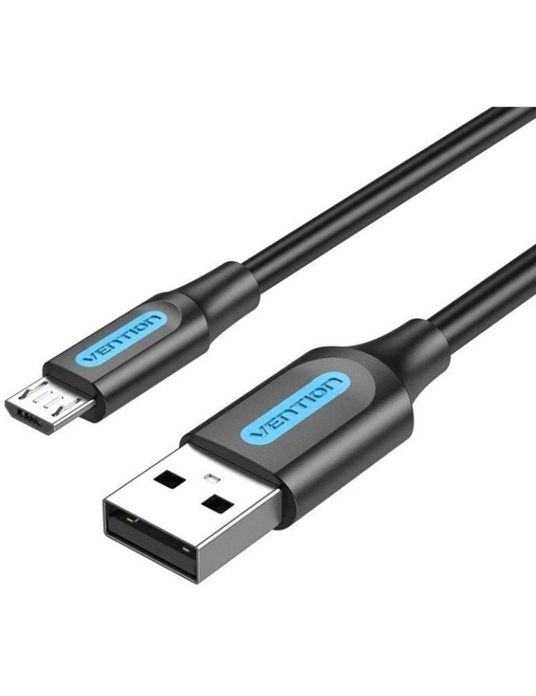 Cable USB 2.0 Vention COLBF/ USB Macho - MicroUSB Macho/ 480Mbps/ 1m/ Negro