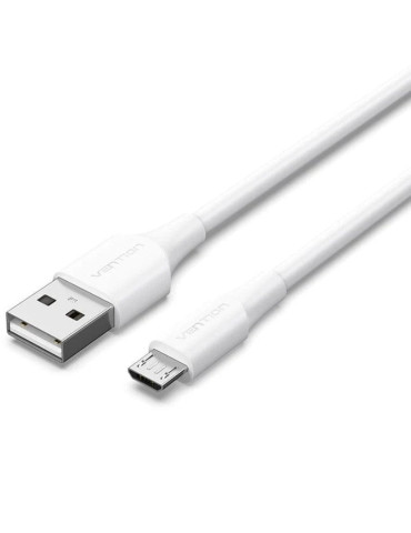 Cable USB 2.0 Vention CTIWG/ USB Macho - MicroUSB Macho/ Hasta 60W/ 480Mbps/ 1.5m/ Blanco