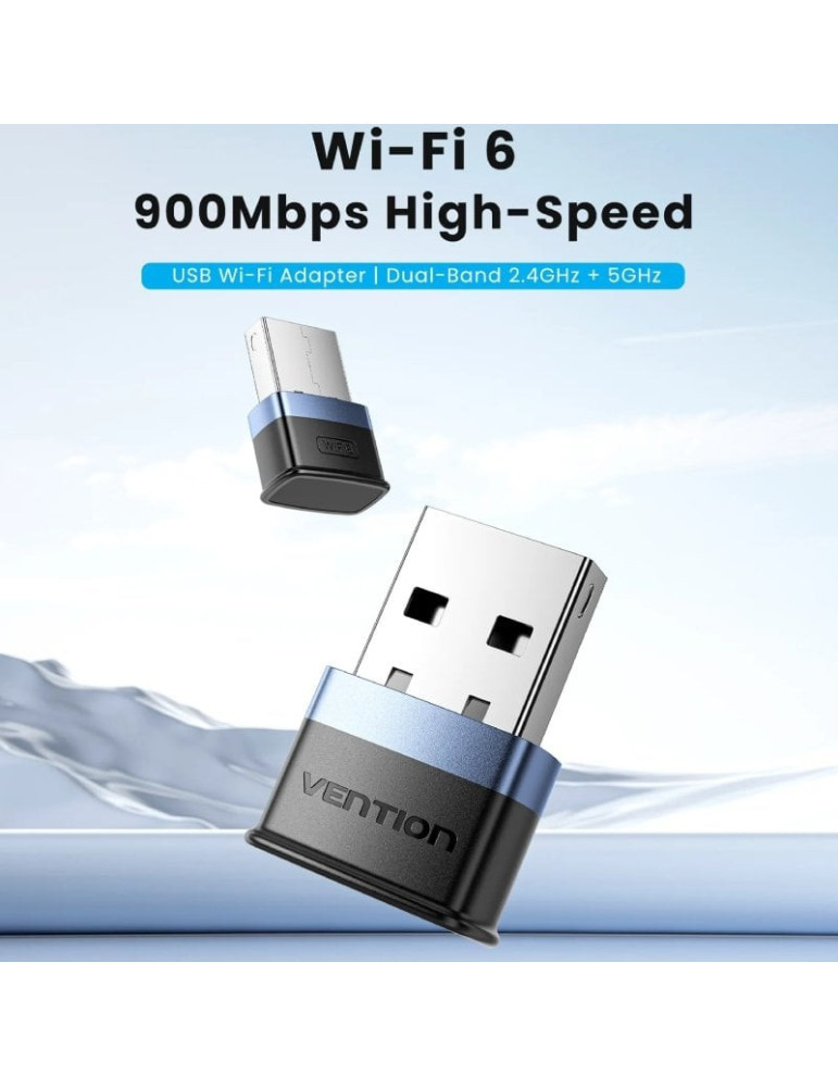 Adaptador USB - WiFi Vention KDEB0/ 900Mbps