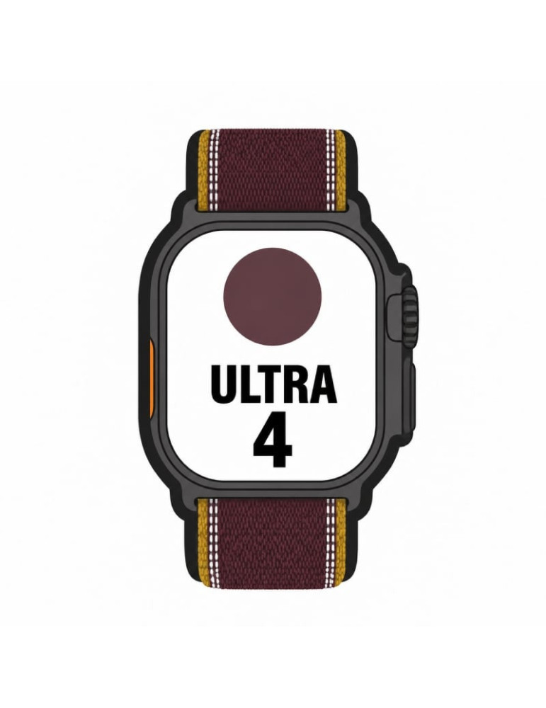 Apple Watch Ultra 4/ GPS/ 49mm/ Caja de Titanio Negro/ Correa Loop Trail Burdeos M/L