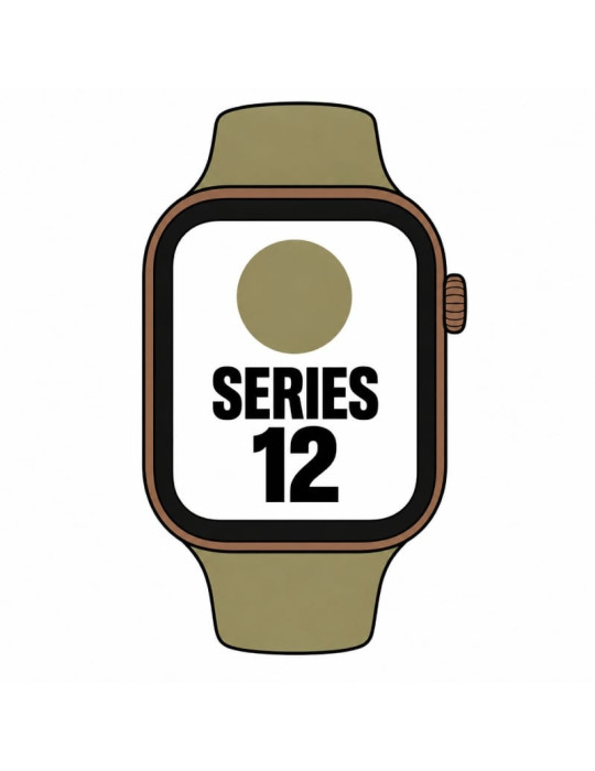 Apple Watch Series 12/ GPS/ 42mm/ Bronce Oscuro/ Correa Deportiva Verde Oliva (S/M)