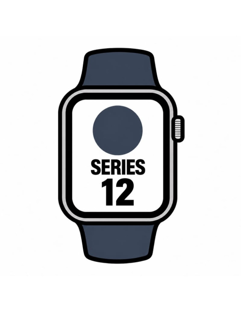 Apple Watch Series 12/ GPS/ 46mm/ Gris Espacial/ Correa Deportiva Azul Marino (M/L)