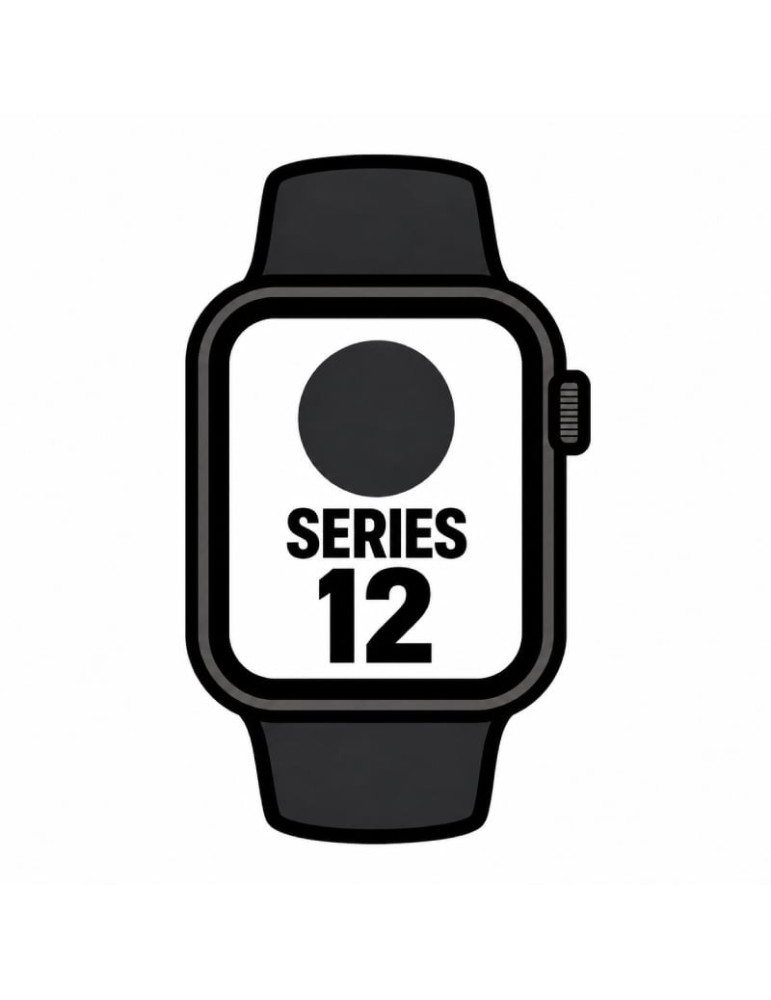 Apple Watch Series 12/ GPS/ 46mm/ Negro/ Correa Deportiva Negra (S/M)