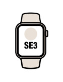 Apple Watch SE3/ GPS/ 40mm/ Caja de Aluminio Blanco Estrella/ Correa Deportiva Arena M/L