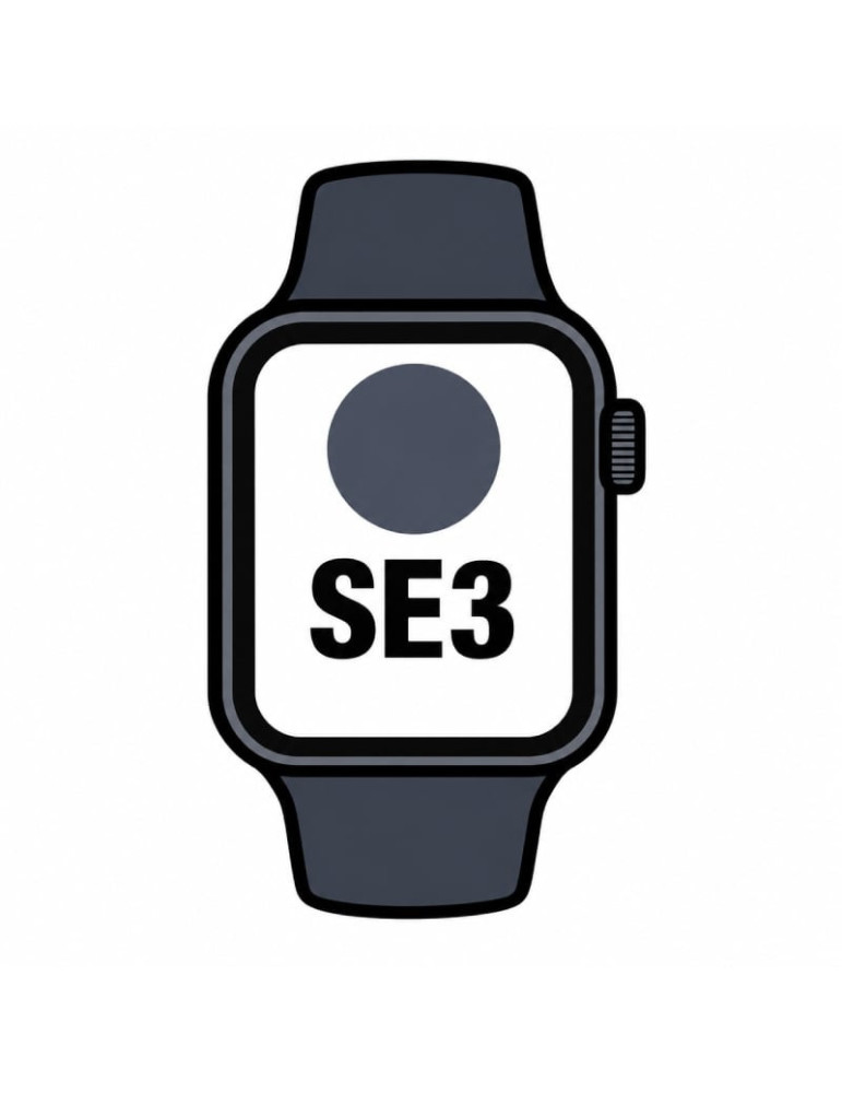 Apple Watch SE3/ GPS/ Cellular/ 44mm/ Caja de Aluminio Medianoche/ Correa Deportiva Azul Marino M/L