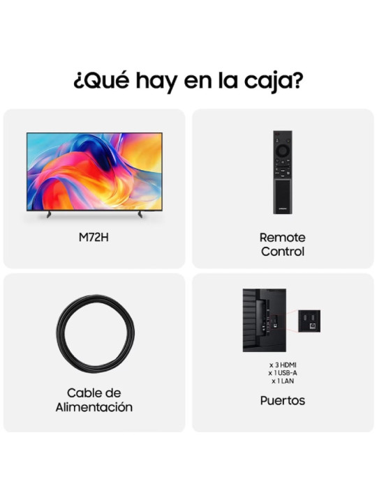 Televisor Samsung Mini LED M72H 43"/ Ultra HD 4K/ Smart TV/ WiFi