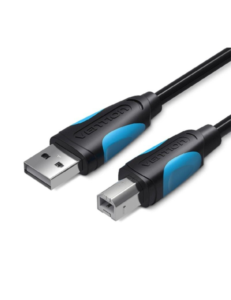 Cable USB 2.0 Impresora Vention VAS-A16-B200/ USB Tipo-B Macho - USB Macho/ 480Mbps/ 2m/ Negro